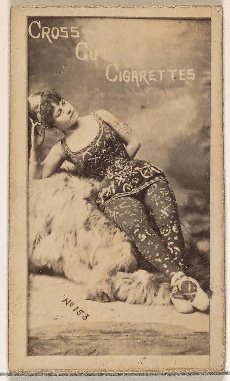 Card Number 153, from the Actors and Actresses series (N145-1) issued by Duke Sons & Co. to promote Cross Cut Cigarettes — W. Duke, Sons & Co.