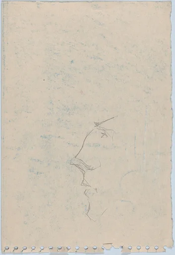 Caricature of a Man's Head, Seen in Profile (in Album of Woodcuts Collected by Arthur Heseltine)