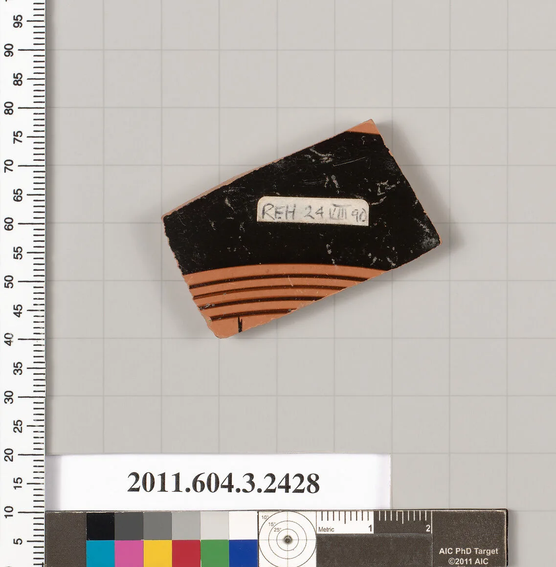Terracotta fragment of a kylix: eye-cup (drinking cup) — Unknown