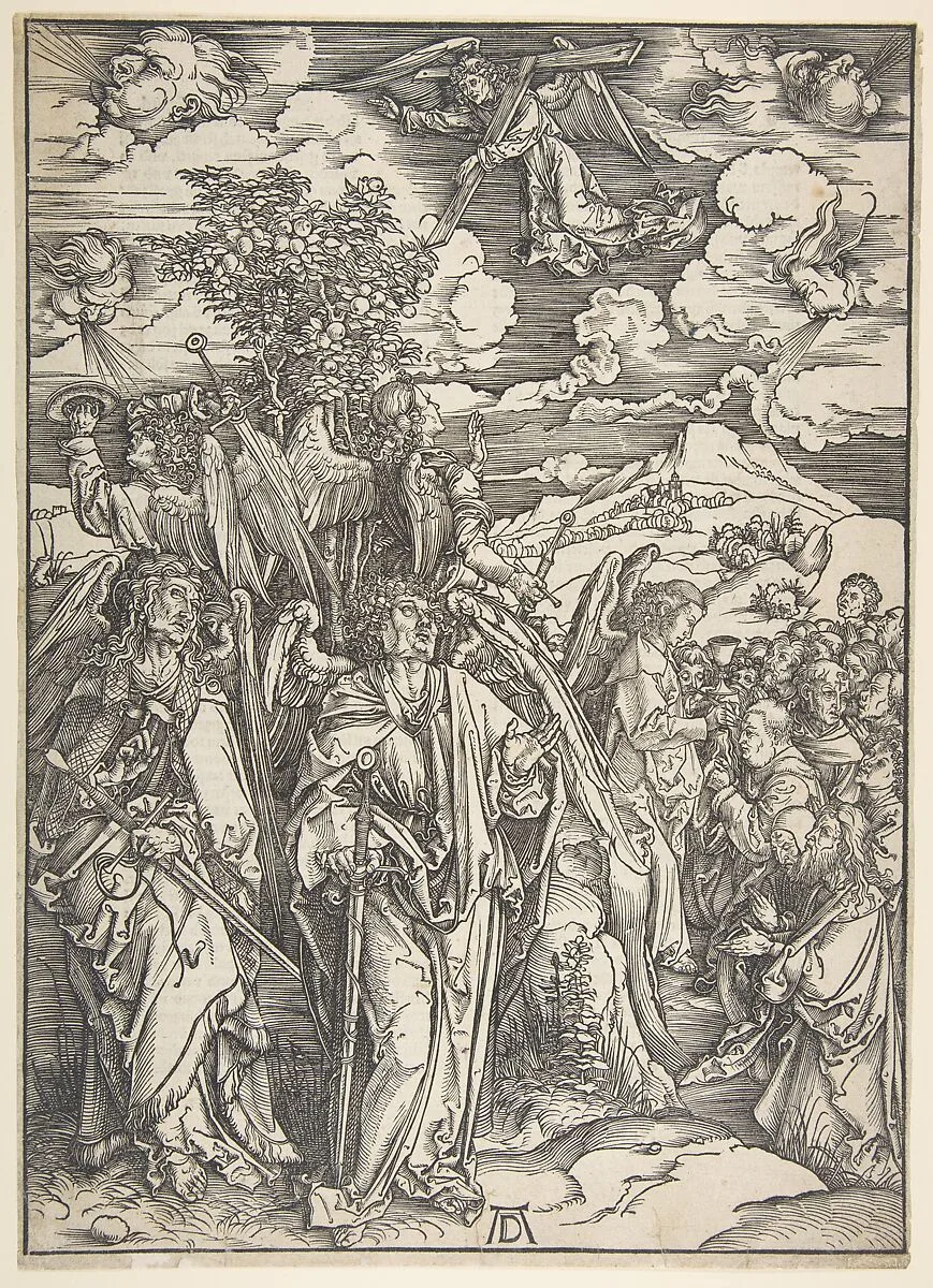 The Four Angels Restraining the Winds, from the Apocalypse series — Albrecht Dürer