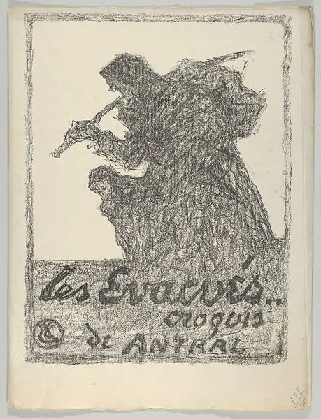 Folder with Lithograph cover, from Les Evacués — Louis-Robert Antral