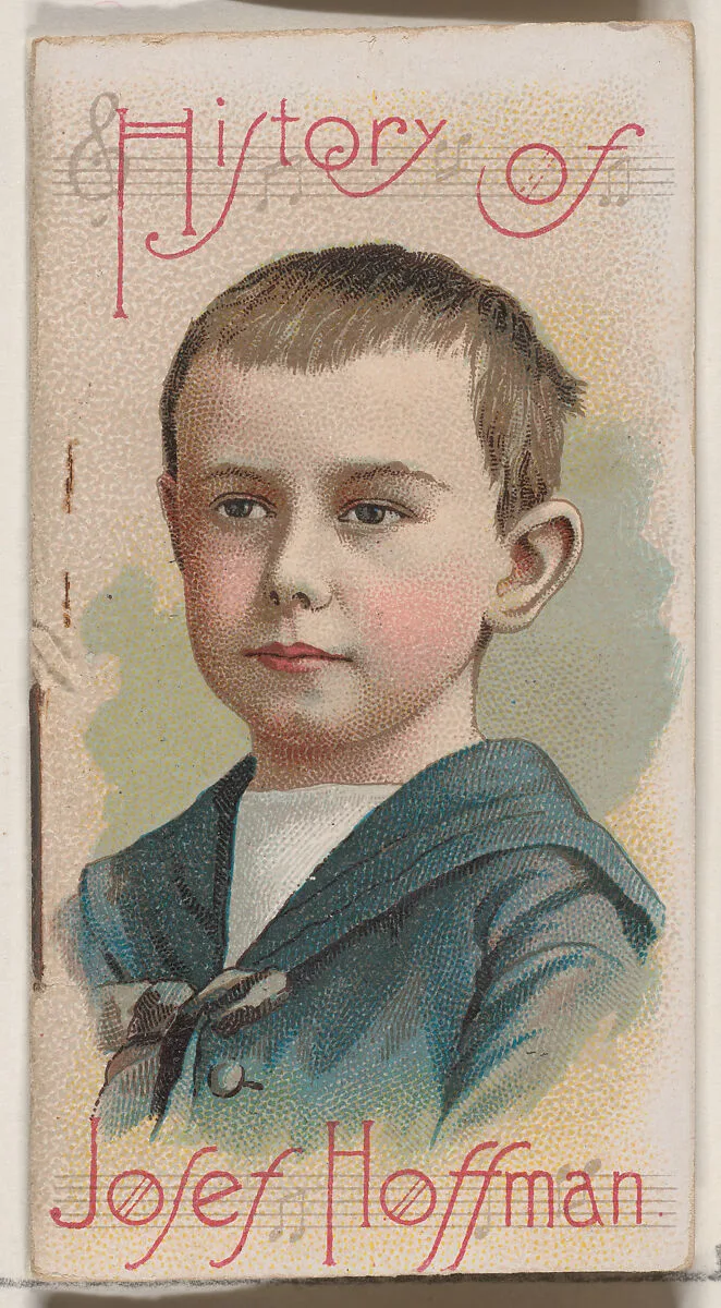 History of Josef Hoffman, from the Histories of Poor Boys and Famous People series of booklets (N79) for Duke brand cigarettes — W. Duke, Sons & Co.|Knapp & Company