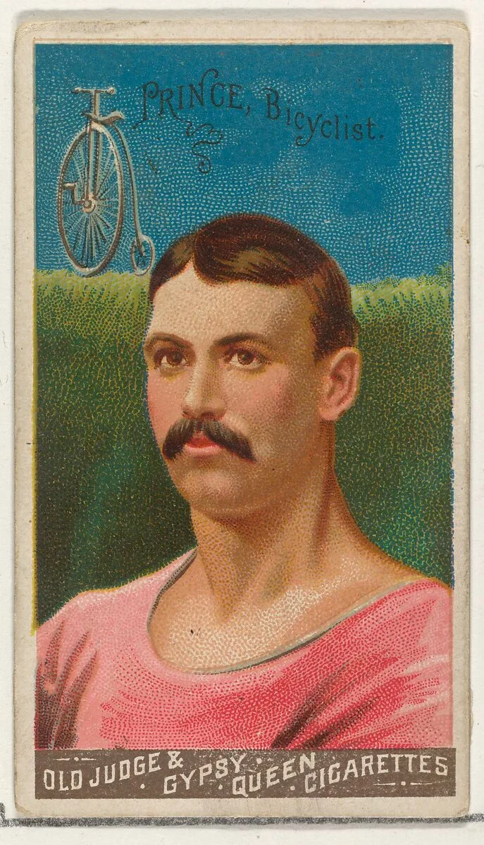 Prince, Bicyclist, from the Goodwin Champion series for Old Judge and Gypsy Queen Cigarettes — Goodwin & Company