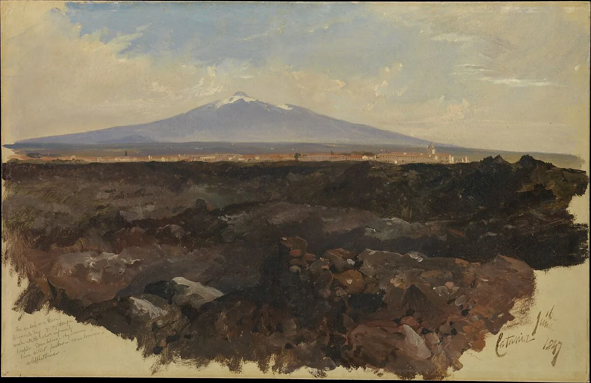 Catania and Mount Etna — Edward Lear