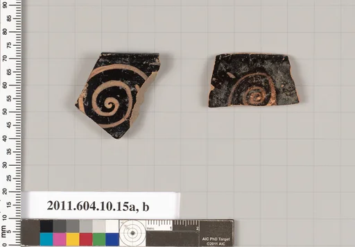 Terracotta rim fragments of kylikes (drinking cups)