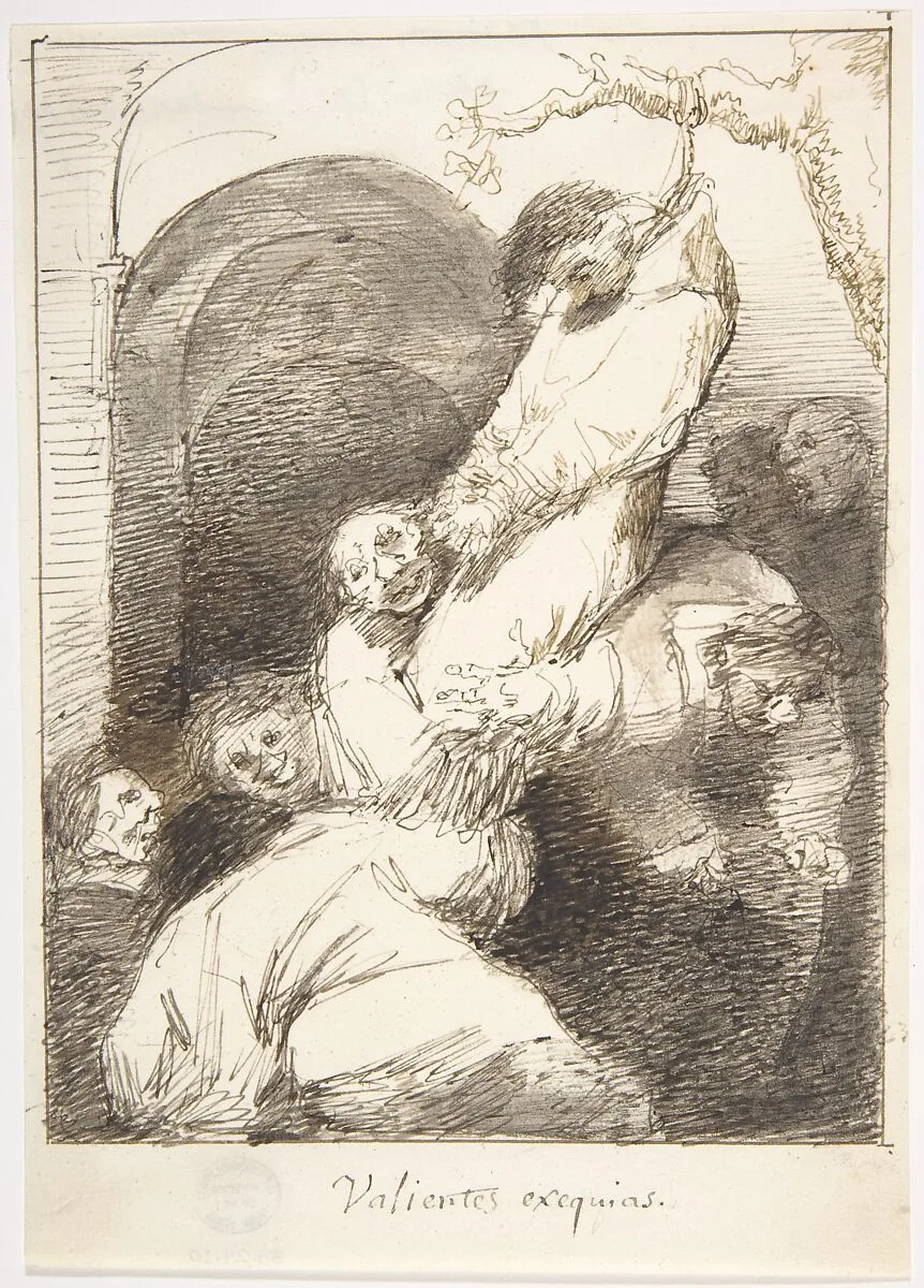 A Funeral with Honors ("Valientes exequias") — Leonardo Alenza y Nieto