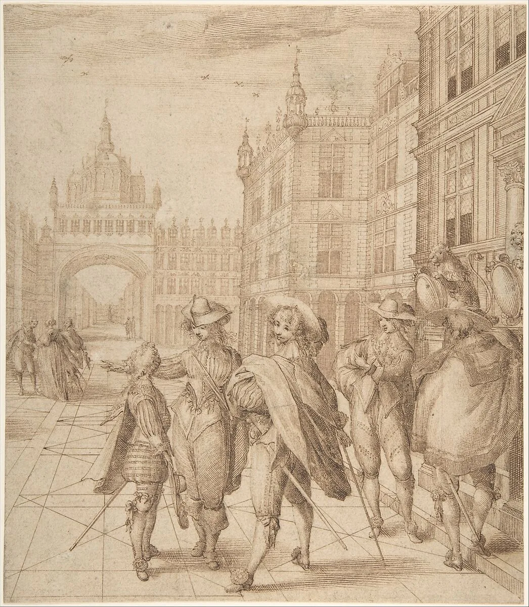 Cavaliers in a City Square — Jean de Saint-Igny