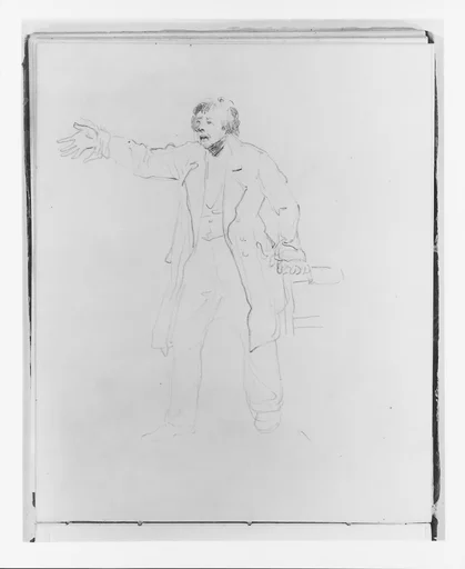 Man Speaking in an Oratory Pose (from Sketchbook)