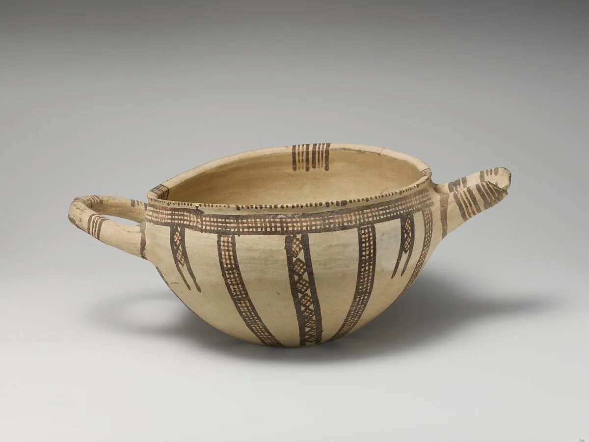 Terracotta two-handled bowl — Unknown