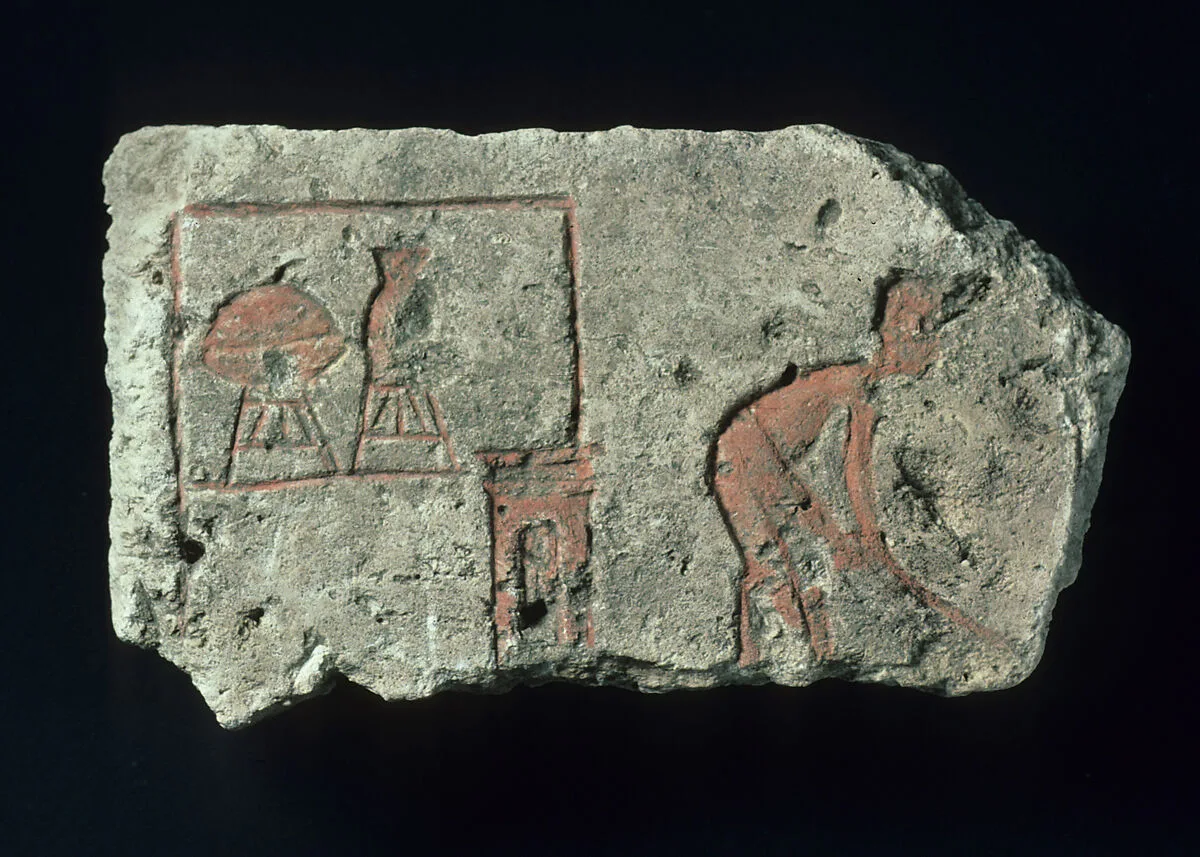 Relief with man sweeping — Unknown