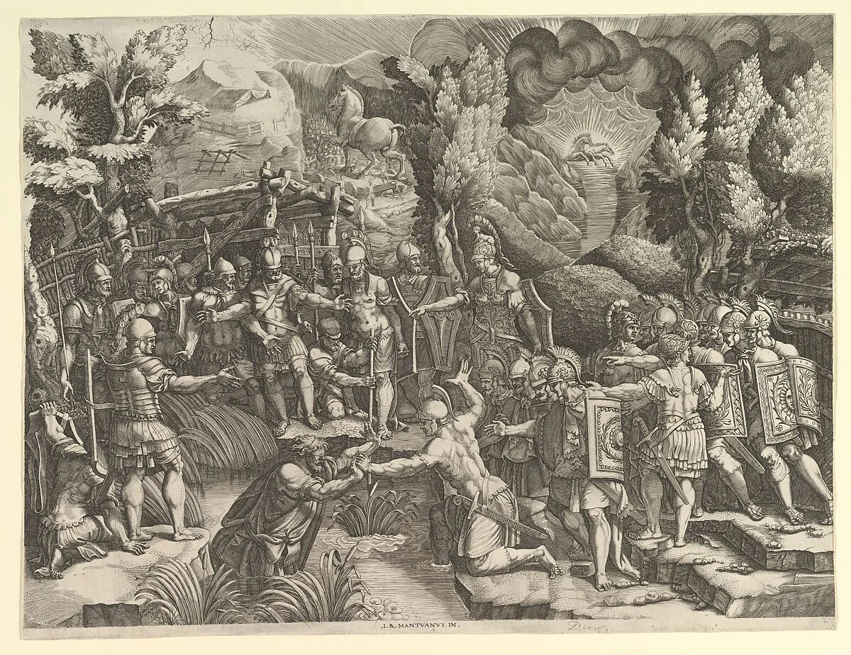 Sinon Deceiving the Trojans — Giovanni Battista Scultori|Giorgio Ghisi