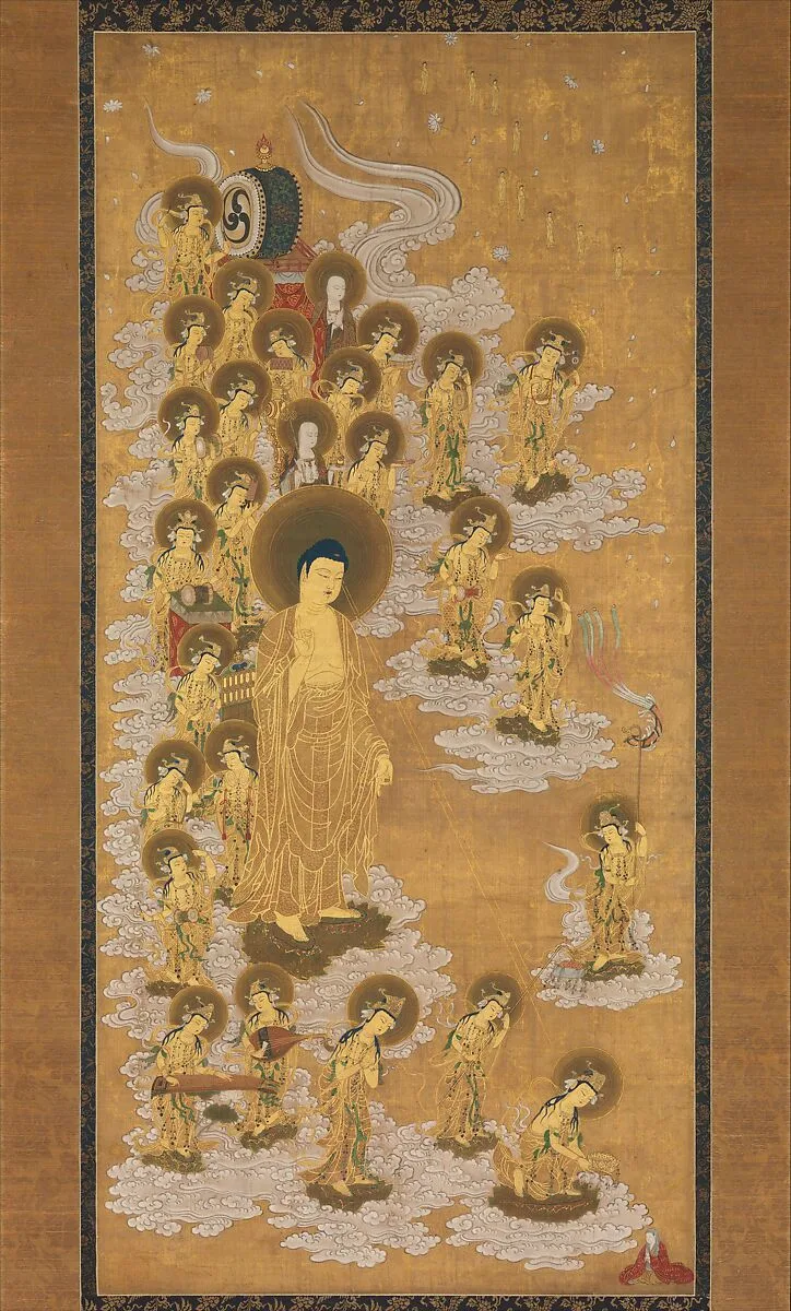阿弥陀二十五菩薩来迎図|Welcoming Descent of Amida Buddha and Twenty-five Bodhisattvas — Unknown