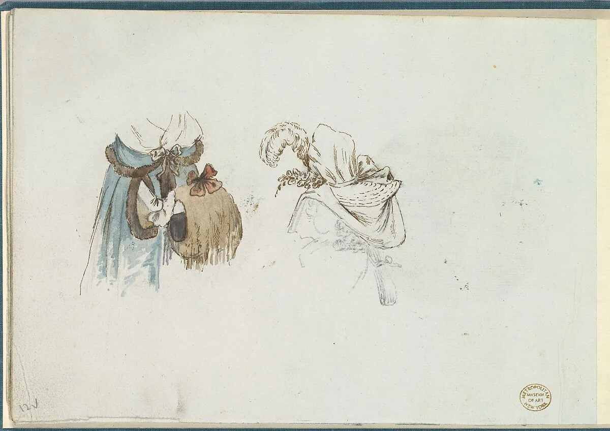 Two Costume Sketches — Anonymous, French, 18th century|Antoine Caire-Morand|Anonymous, French, 19th century
