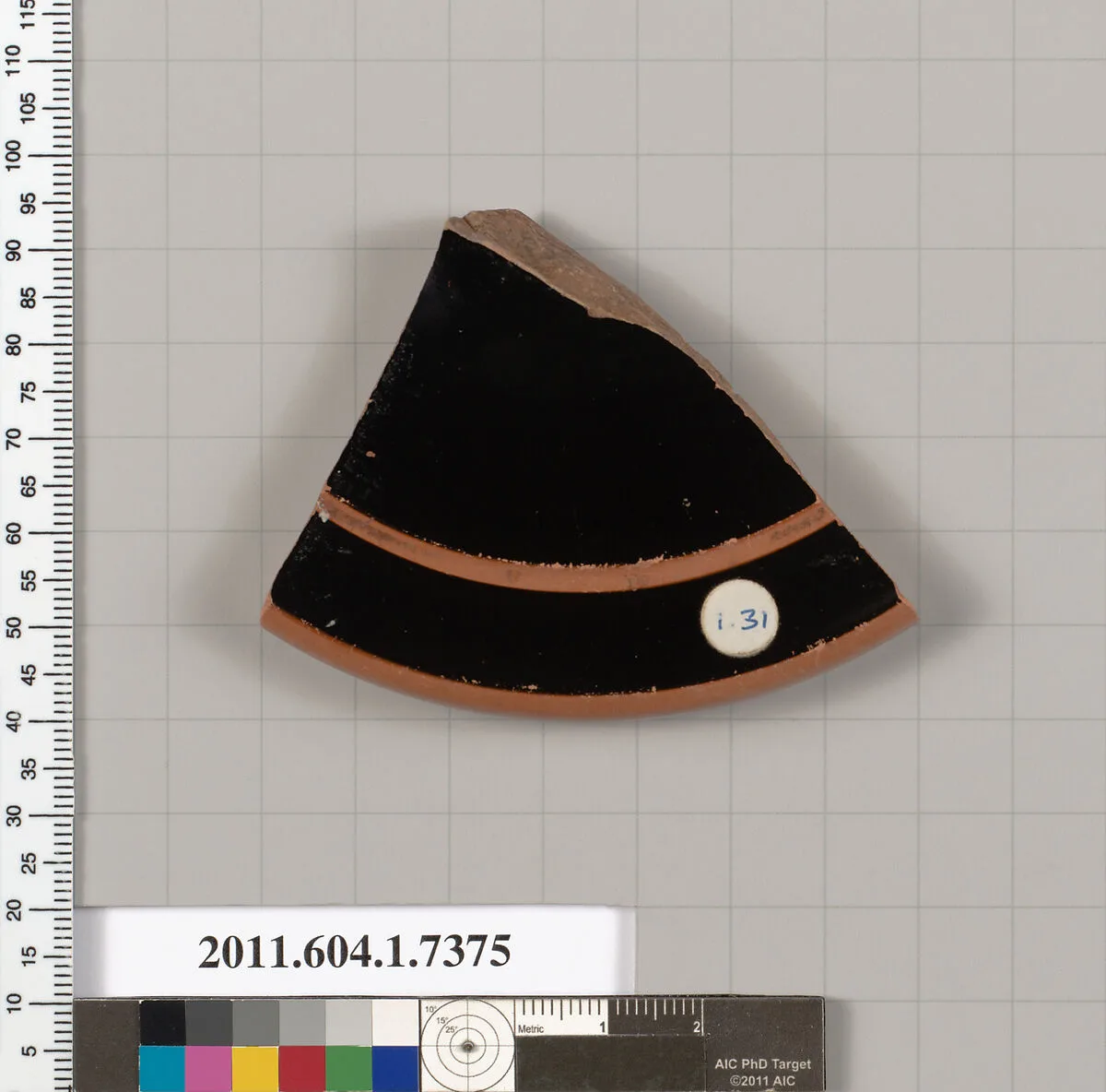 Terracotta fragment of a kylix (drinking cup) — Hieron