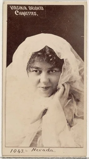Card 1043, Nevada, from the Actors and Actresses series (N45, Type 2) for Virginia Brights Cigarettes