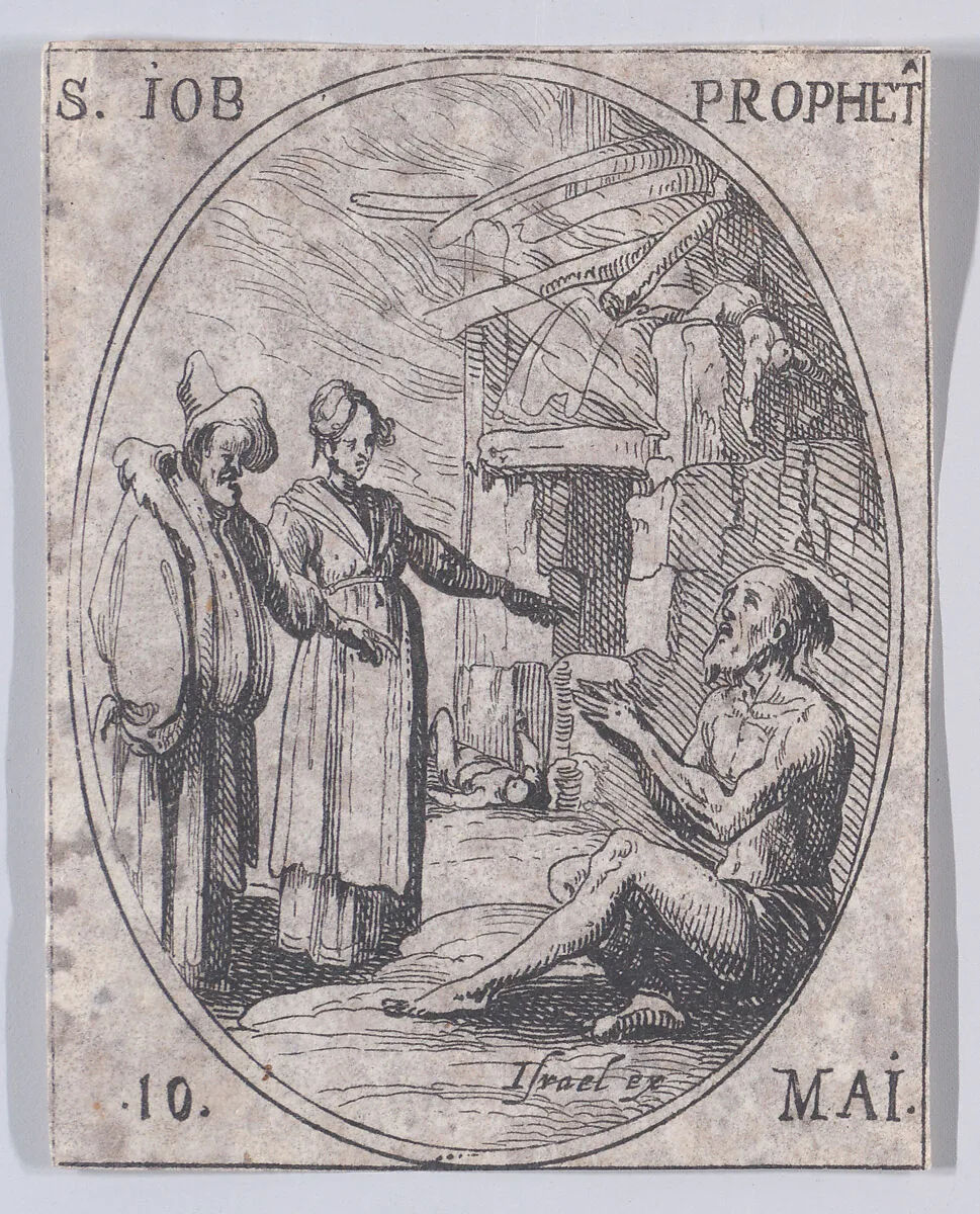 S. Job, prophète (St. Job, Prophet), May 10th, from "Les Images De Tous Les Saincts et Saintes de L'Année" (Images of All of the Saints and Religious Events of the Year) — Jacques Callot|Israël Henriet