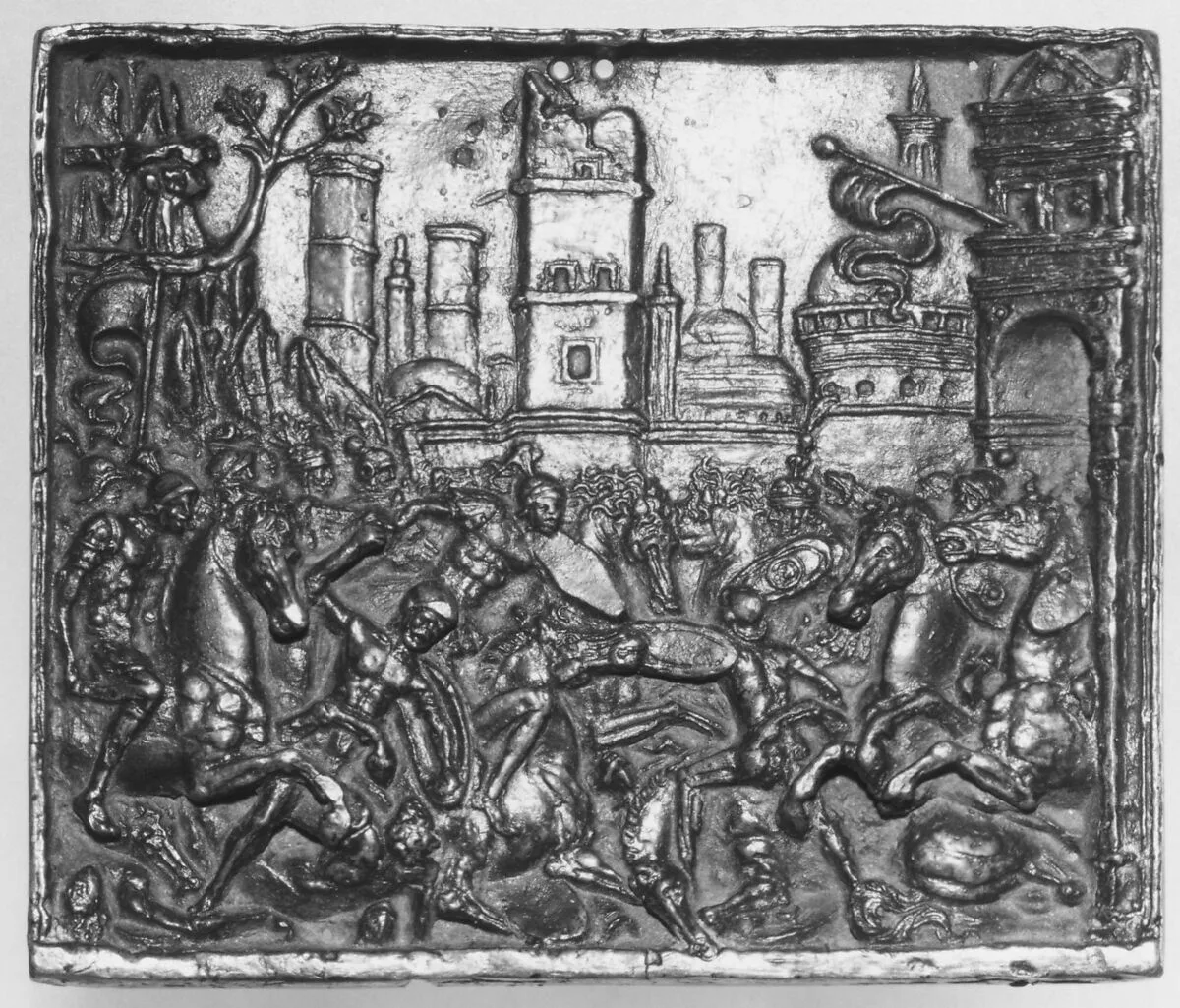 Combat at a City Gate — Andrea Briosco, called Riccio