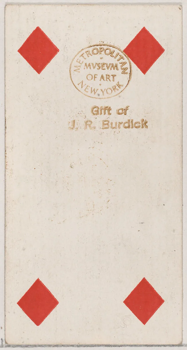 Four Diamonds, from the Playing Cards series (N84) to promote Turkish Cross-Cut Cigarettes for W. Duke, Sons and Co. — W. Duke, Sons & Co.