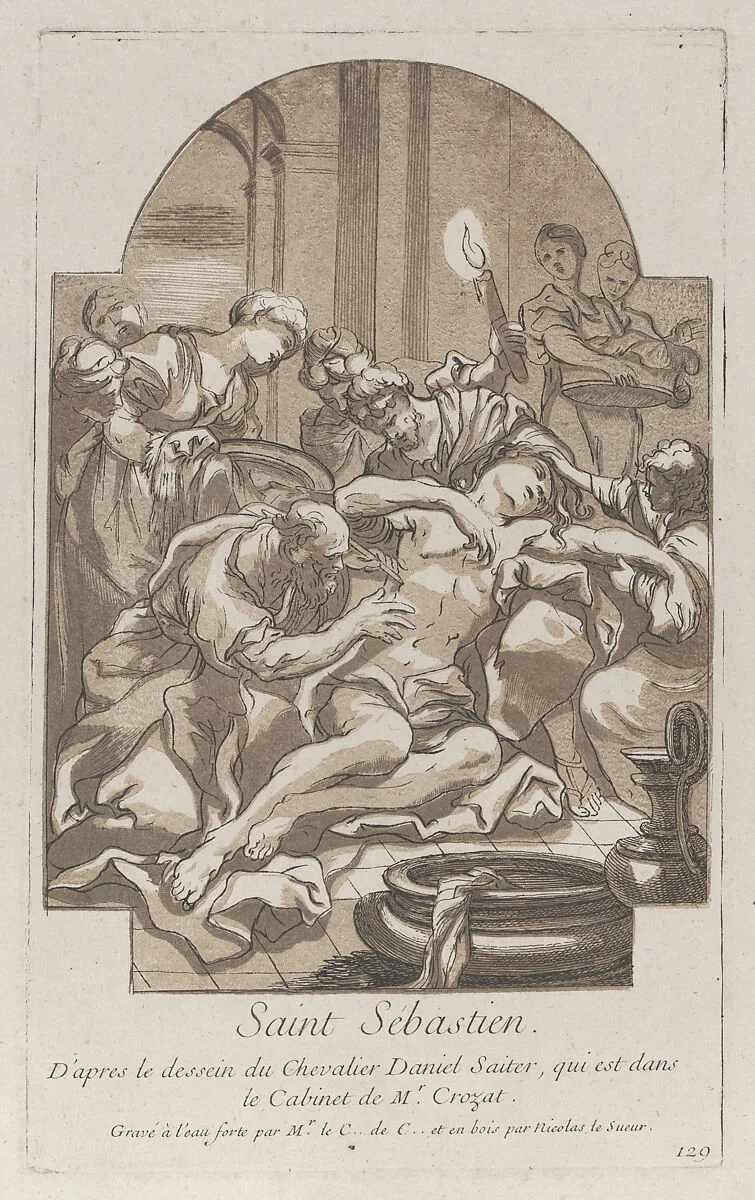 The martyrdom of Saint Sebastian — Daniel Seiter|Anne Claude Philippe de Tubières, comte de Caylus