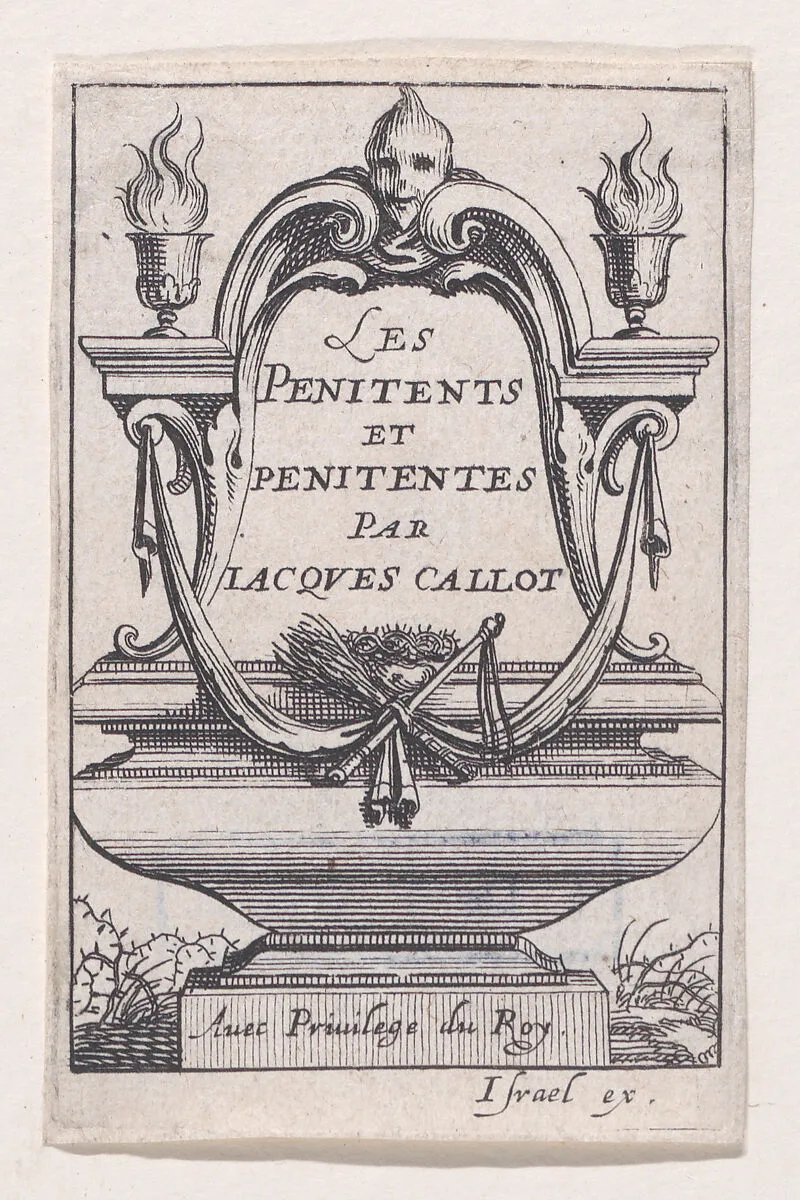 Frontispiece, from Les Pénitents et Pénitentes (The Penitents) — Israël Henriet|Abraham Bosse