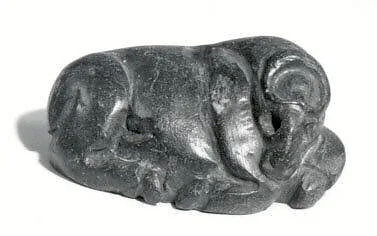 Recumbent bovid seal — Unknown