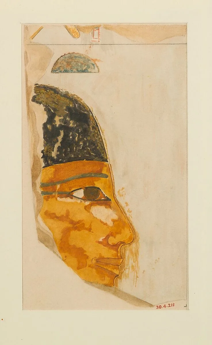 Face of Seniseneb, Tomb of Puyemre — Norman de Garis Davies