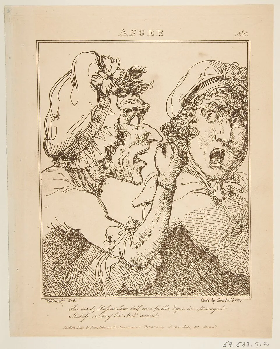 Anger — Thomas Rowlandson|George Murgatroyd Woodward|Rudolph Ackermann, London