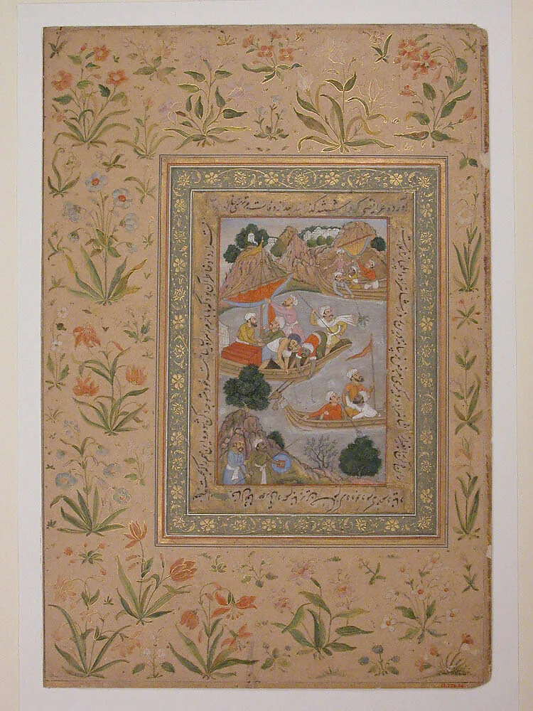 Men Fishing from Boats — Unknown
