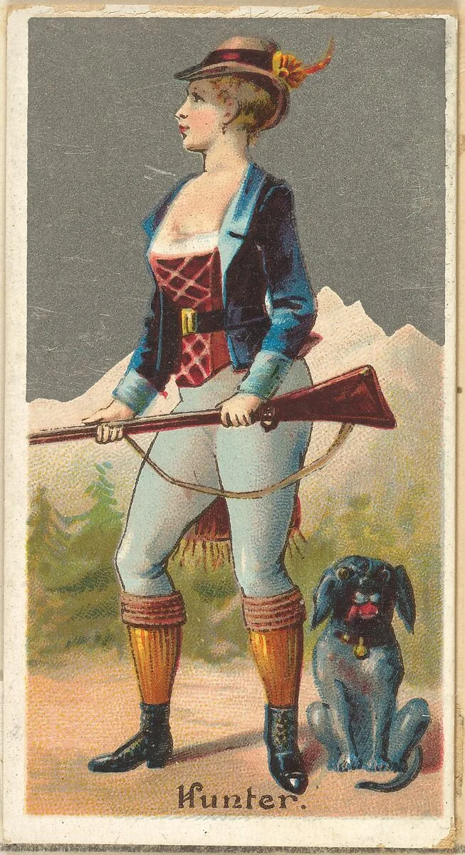 Hunter, from the Occupations for Women series (N166) for Old Judge and Dogs Head Cigarettes — Goodwin & Company