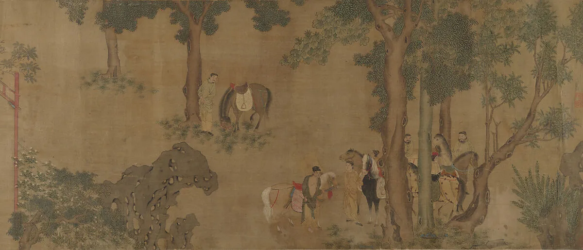 舊傳錢選 錦堂圖 卷|Brocade Hall — Unidentified artist|Qian Xuan