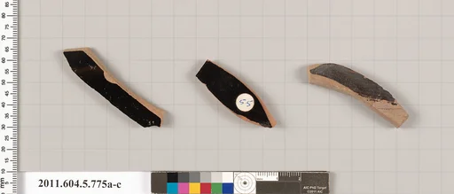 Terracotta fragments of kylikes (drinking cups)