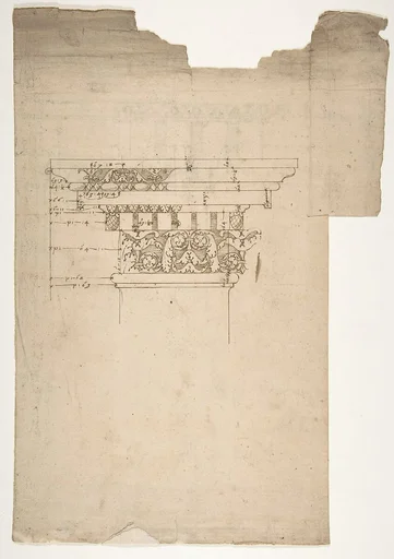 Arch of Septimius Severus, ornamental cornice and pilaster (recto) Arch of Septimius Severus, cornice with ornamental frame moulding (verso)