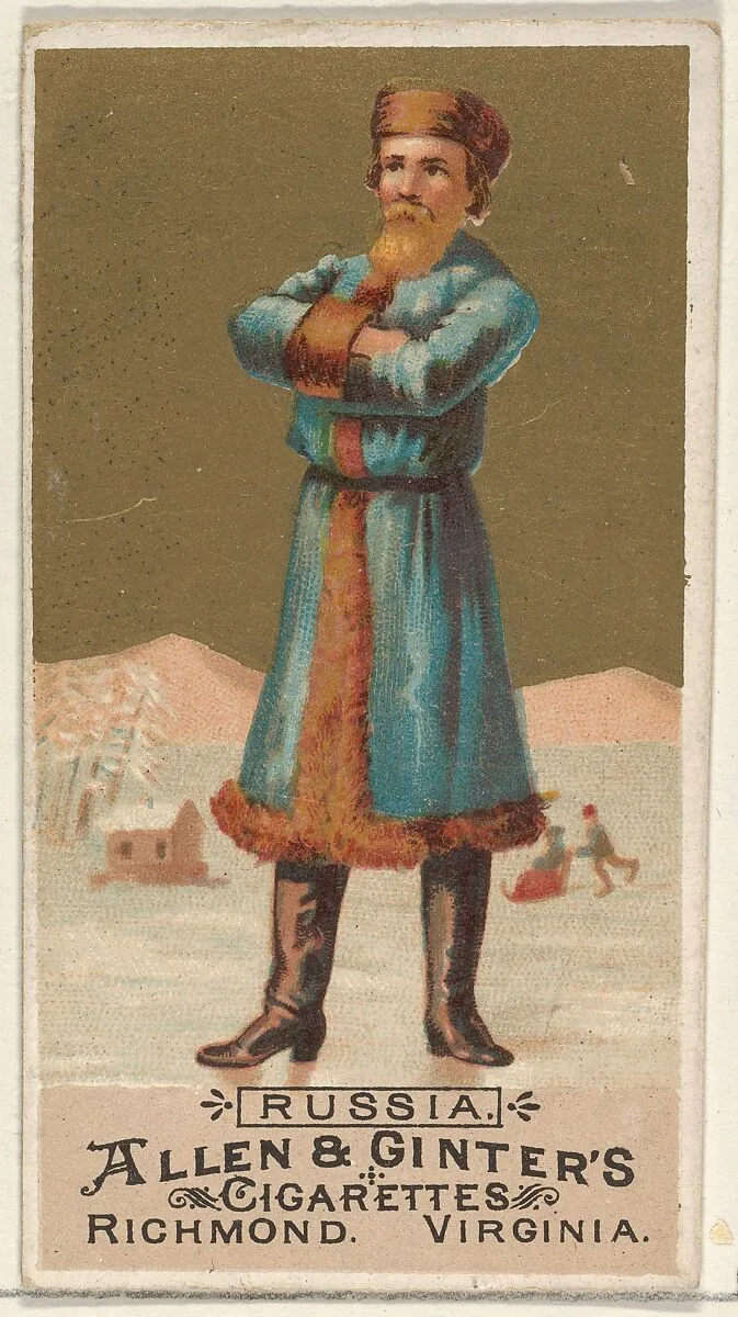 Russia, from the Natives in Costume series (N16) for Allen & Ginter Cigarettes Brands — Allen & Ginter