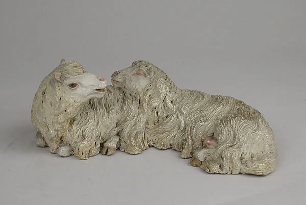 Pair of reclining sheep — Unknown