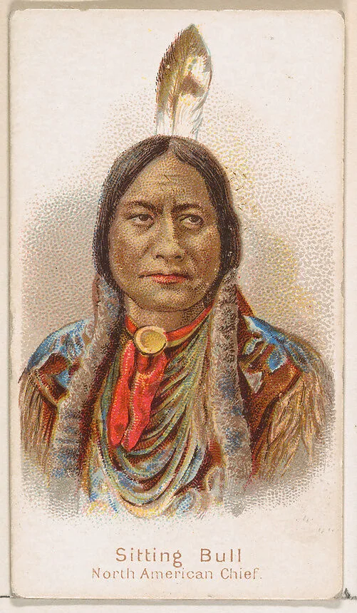 Sitting Bull, North American Chief, from the Savage and Semi-Barbarous Chiefs and Rulers series (N189) issued by Wm. S. Kimball & Co. — William S. Kimball & Company