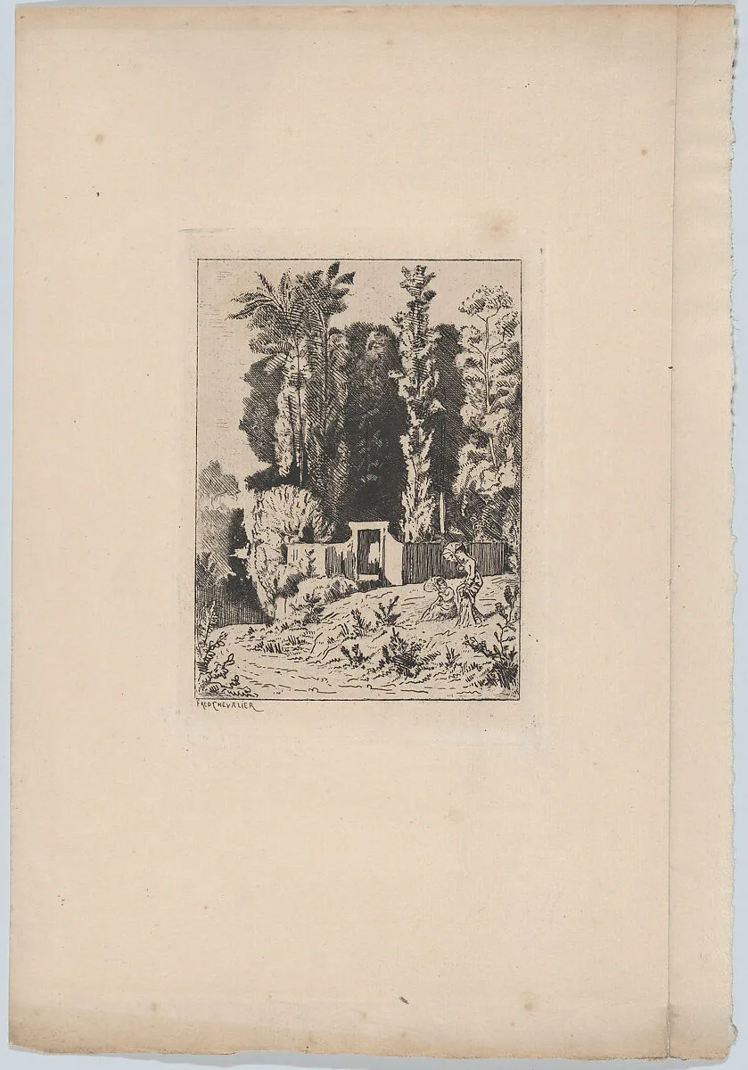 Two women in a landscape — Frédéric Chevalier