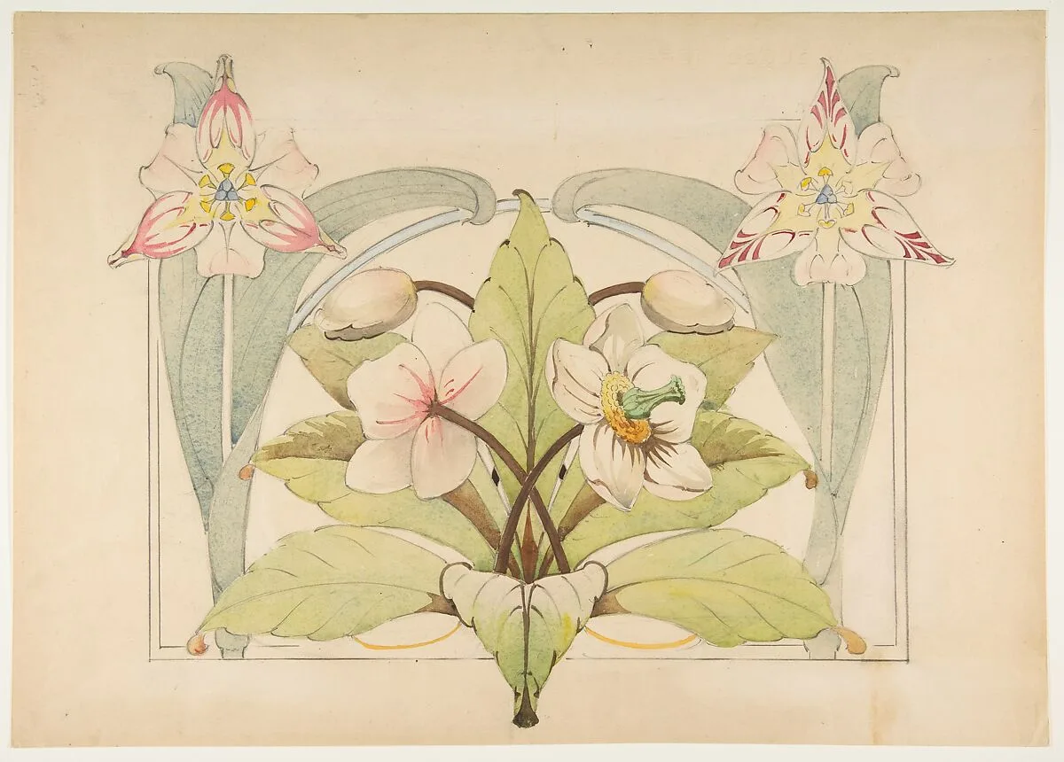 Design with Flowers — Anonymous, French, 19th century