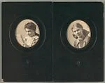 [Two Portraits of Young Girls, Probably Friends of the Evans Family, Mounted Side by Side in Paper Frames]