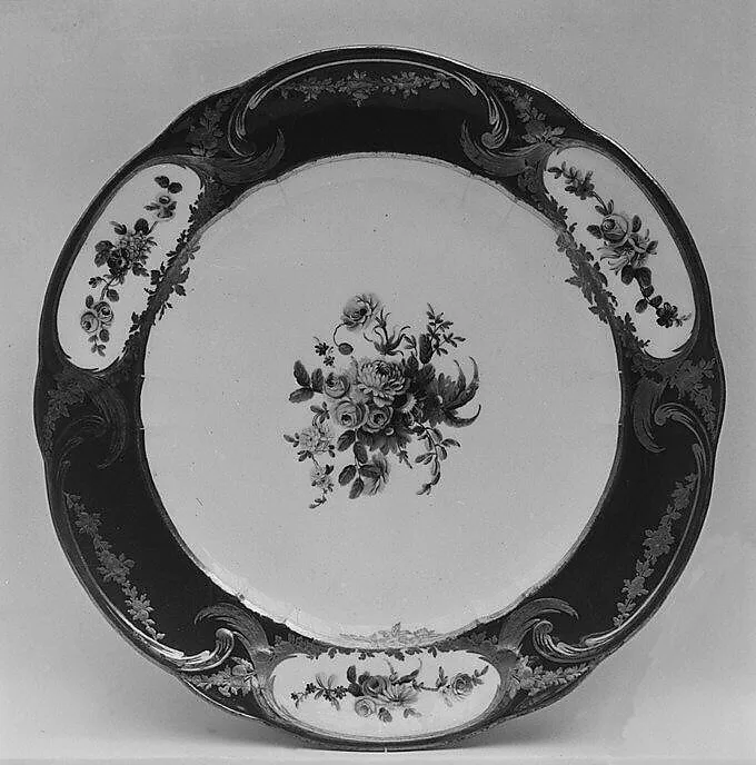 Plate (assiette à palmes) (1 of 102) (part of a service) — Sèvres Manufactory|Antoine-Toussaint Cornailles