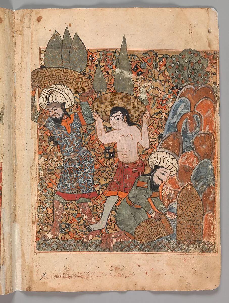 "The Man who Discovers the Treasure has it Carried Away by Hired Workmen", Folio from a Kalila wa Dimna — Unknown