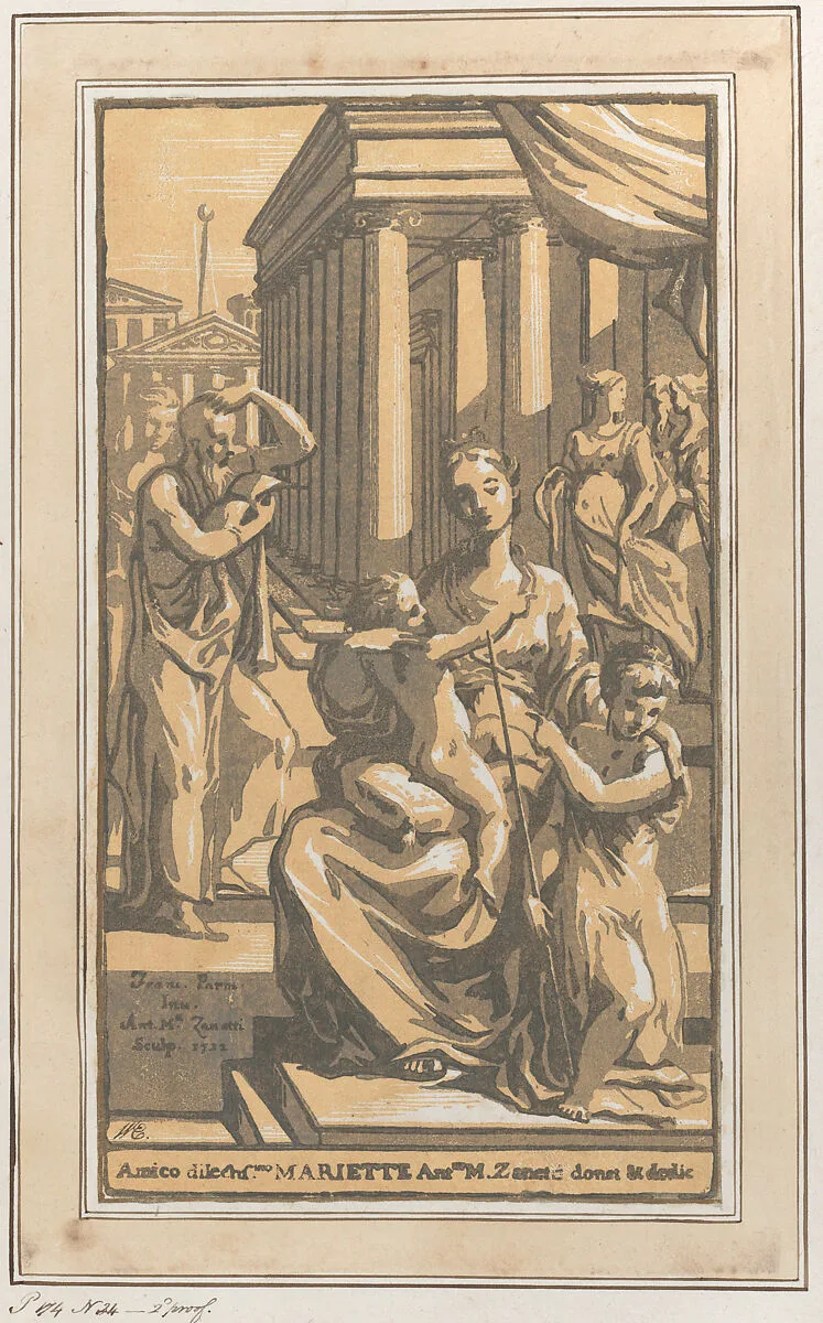 The Virgin and Child with Saint John the Baptist — Anton Maria Zanetti the Elder|Parmigianino (Girolamo Francesco Maria Mazzola)