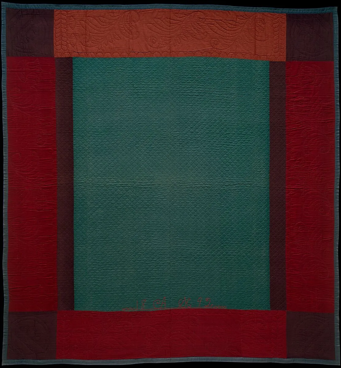 Quilt, Center Square and Bars pattern — A. K.|Amish maker