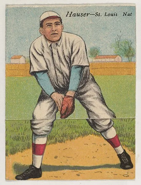 Hauser, St. Louis, National League, from the Mecca Double Folder series (T201) — Mecca Cigarettes