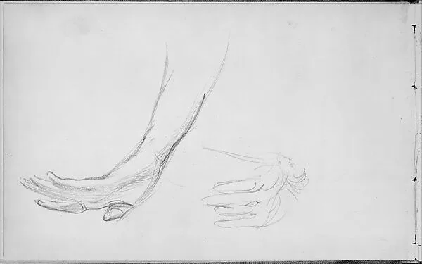 Hands of a Javanese Dancer (from Sketchbook of Javanese Dancers) — John Singer Sargent