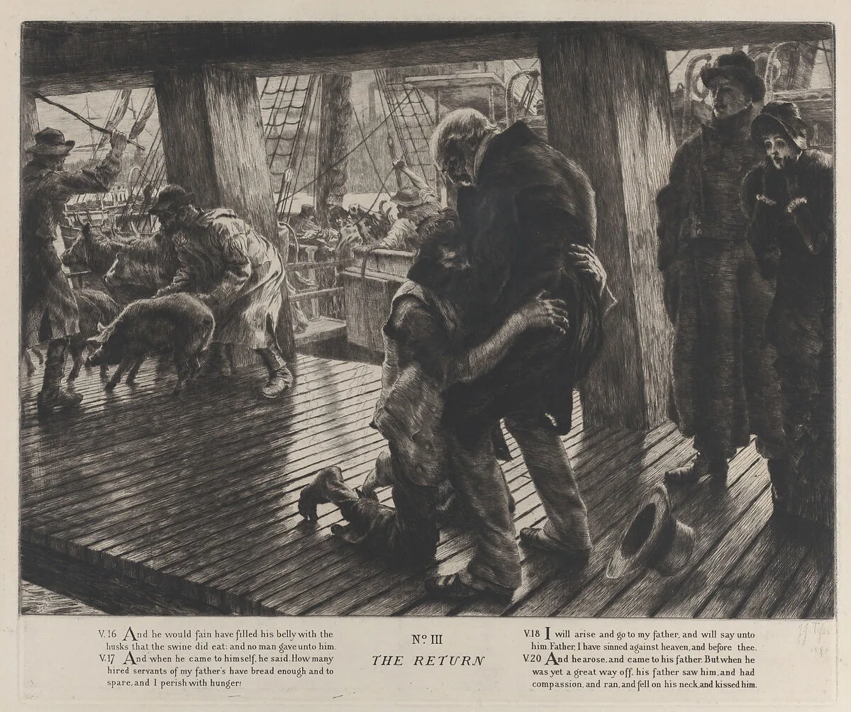The Parable of the Prodigal Son, No. III: The Return — James Tissot