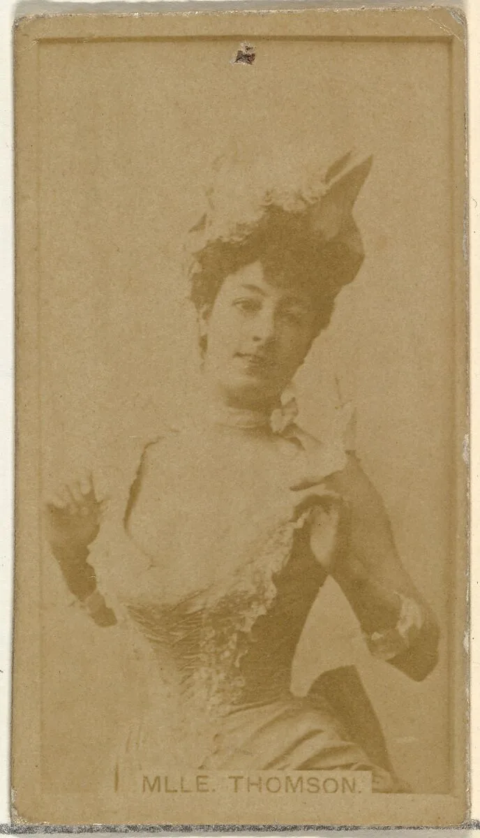 Mlle. Thomson, from the Actors and Actresses series (N145-8) issued by Duke Sons & Co. to promote Duke Cigarettes — W. Duke, Sons & Co.|American Tobacco Company