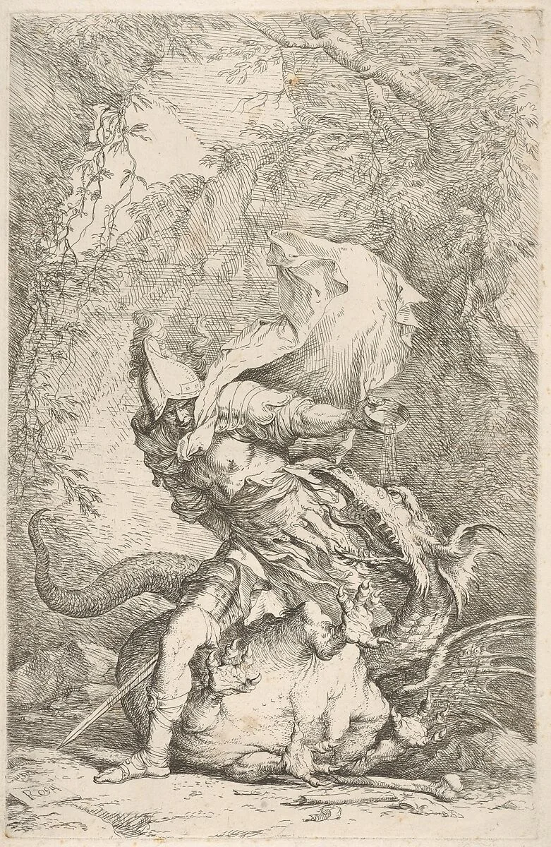 Jason and the Dragon — Salvator Rosa