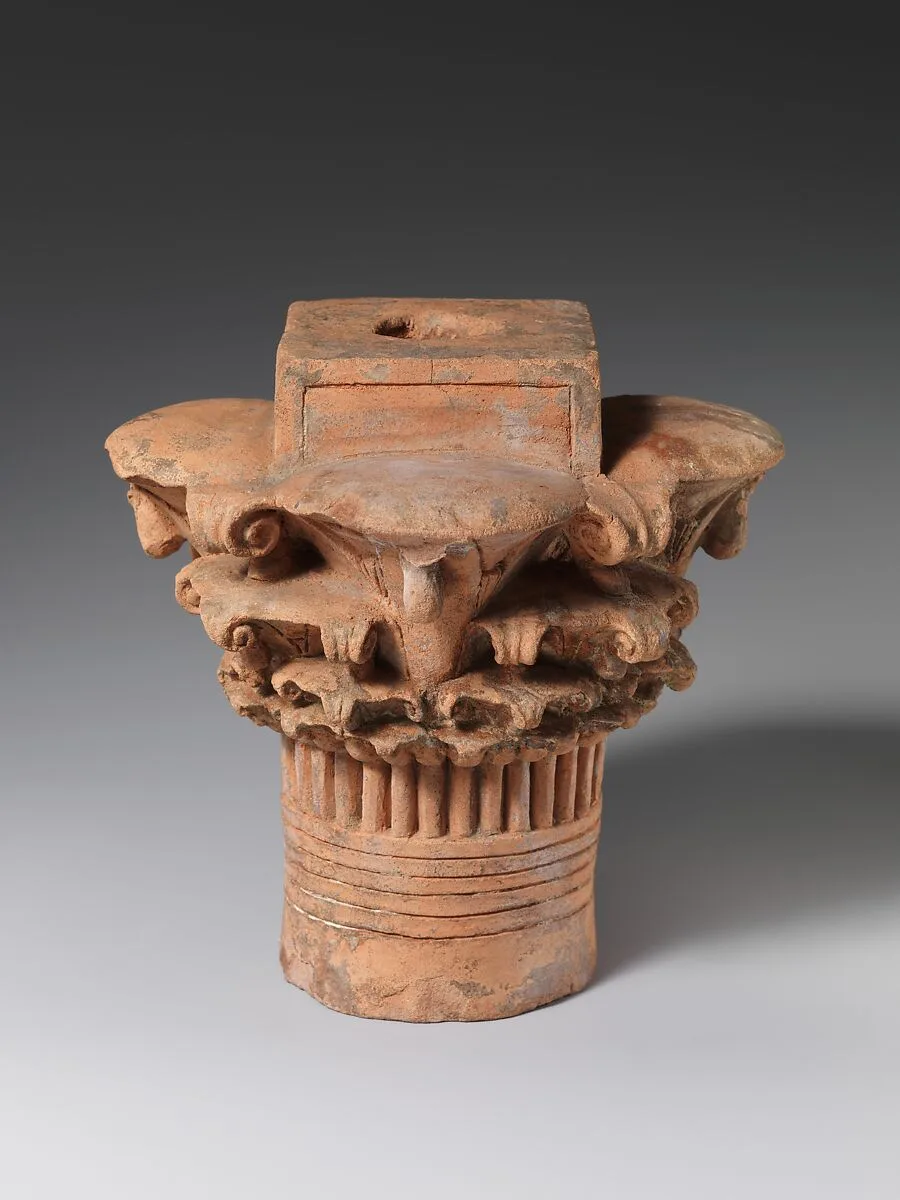 Model quatrefoil 4-story lily capital — Unknown