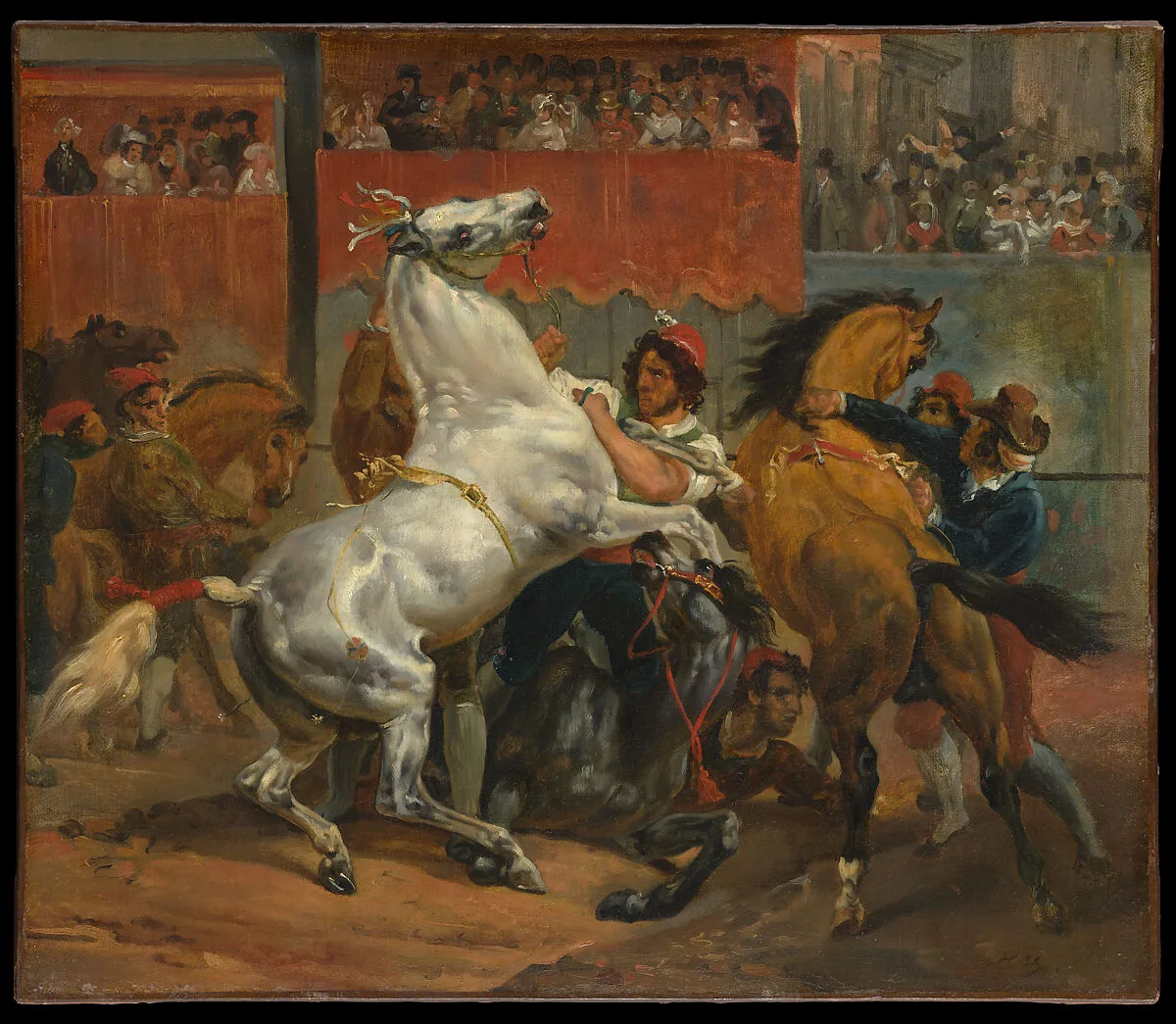 The Start of the Race of the Riderless Horses — Horace Vernet