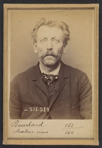 Bourlard. Joseph, Anselme. 45 ou 46 ans, né à Biemme (Belgique). Piqueur de grès. Anarchiste. 7/3/94.